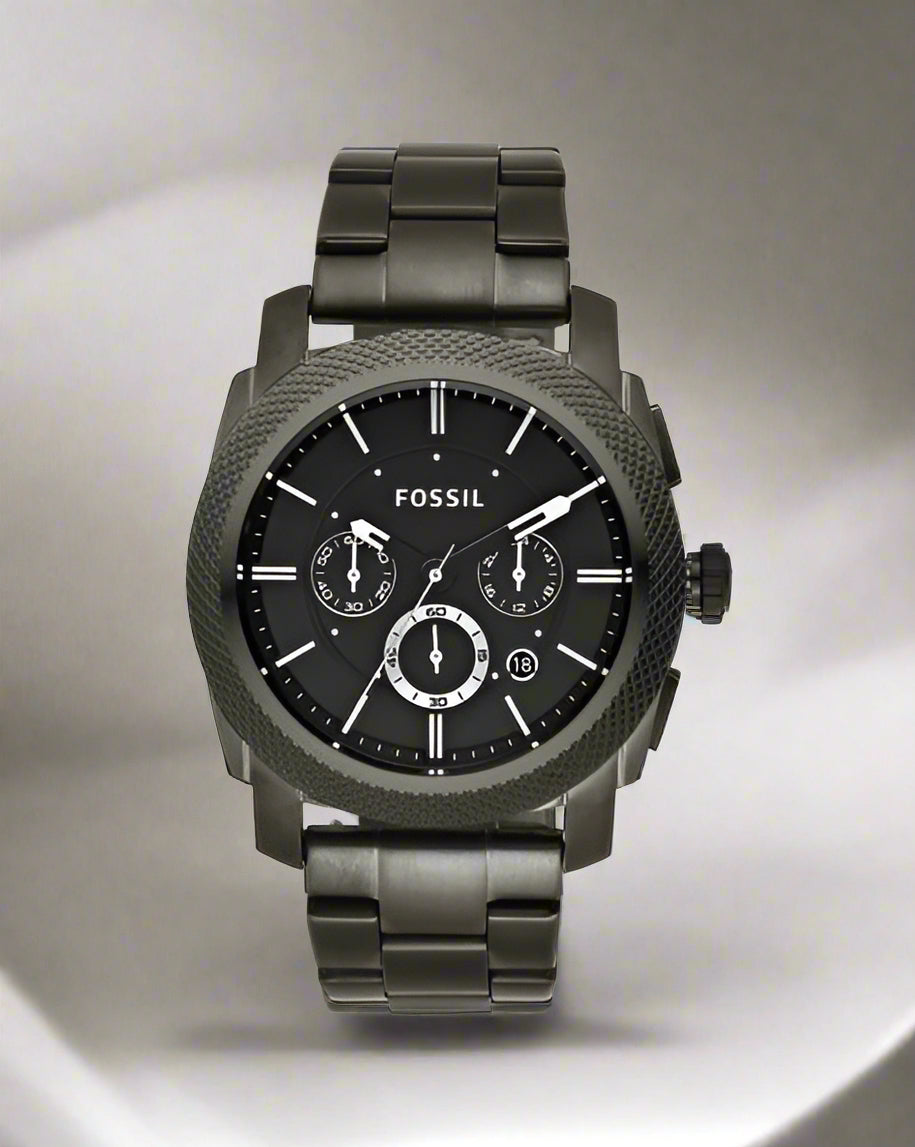 Fossil Machine Chronograph Smoke Stainless Steel Watch