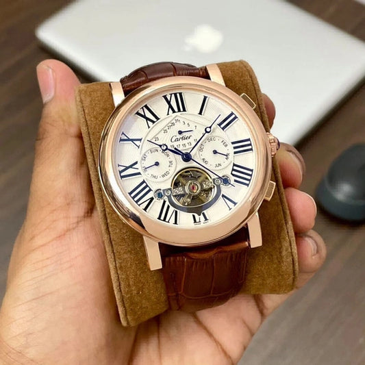 CARTIER - Unforgettable Automatic Leather Watch