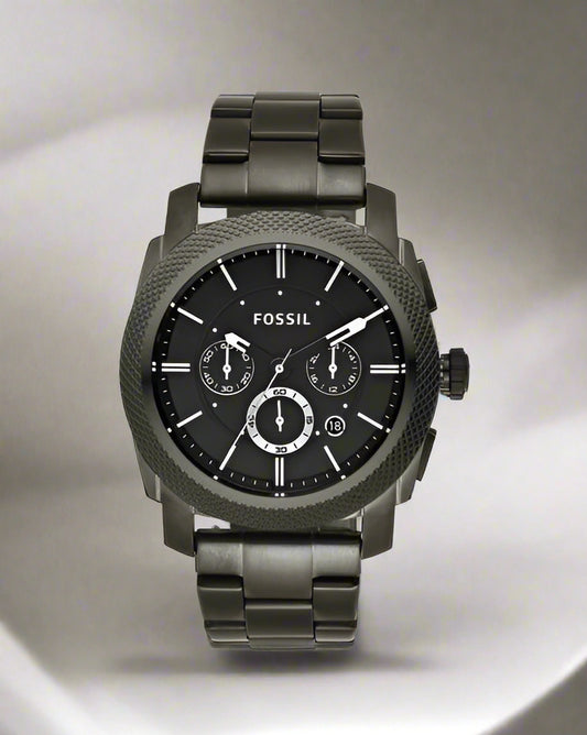 Fossil Machine Chronograph Smoke Stainless Steel Watch