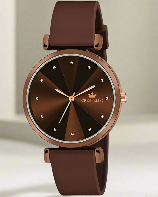 CRESTELLO Silicone Strap Analog Wrist Watch