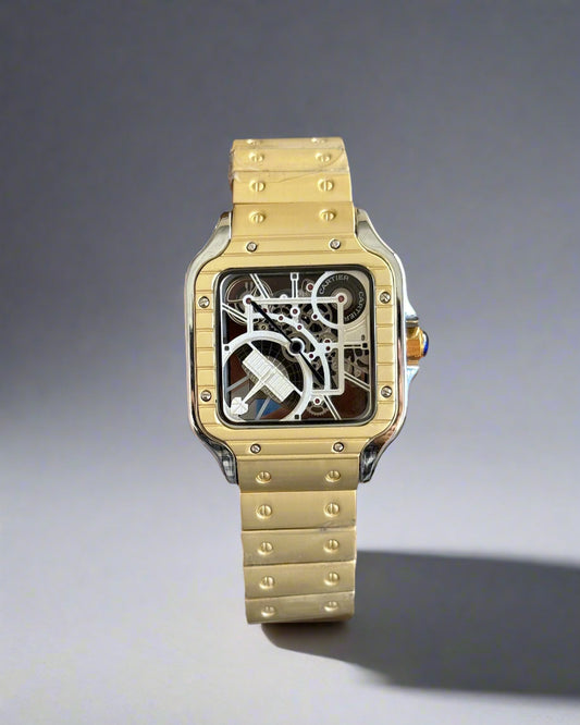 Cartier Santos Skeleton Quartz